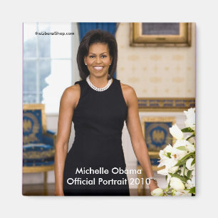 Michelle Obama Official Portrait Square Magnet