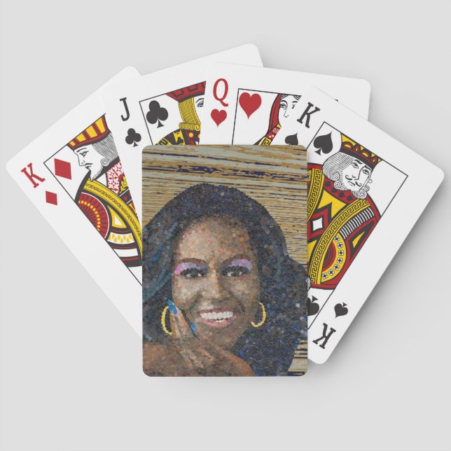 Michelle Obama paying cards (Back)