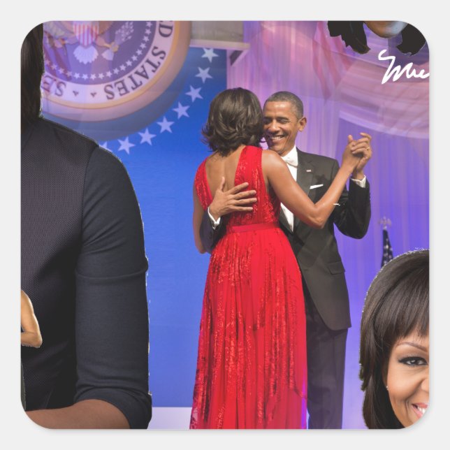 Michelle Obama Square Sticker (Front)