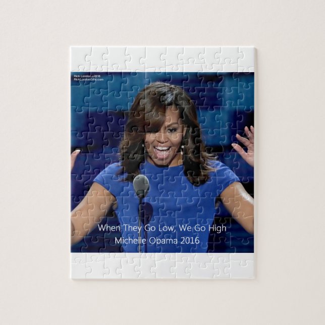 Michelle Obama "We Go High" Collectable Jigsaw Puzzle (Vertical)