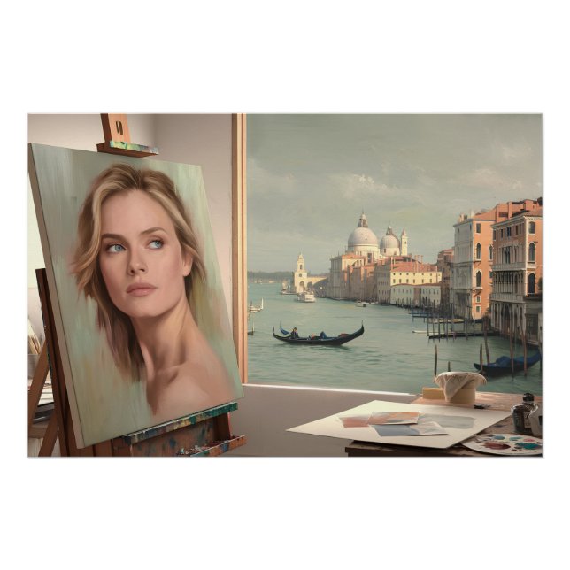 Michelle Pfeiffer Portrait in Progress - Pastel  Poster (Front)