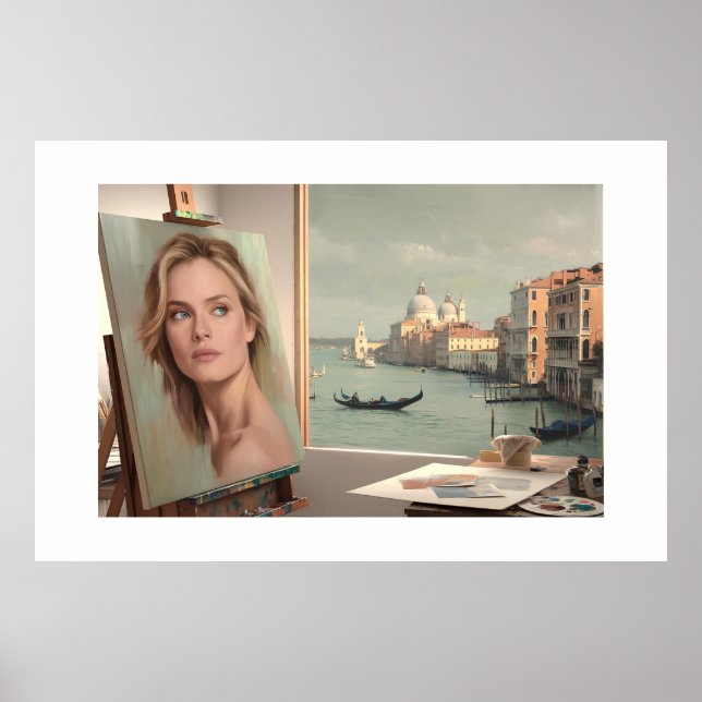 Michelle Pfeiffer Portrait in Progress - Pastel  Poster (Front)