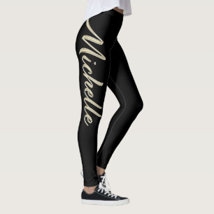 Michelle white Handwriting trousers Leggings