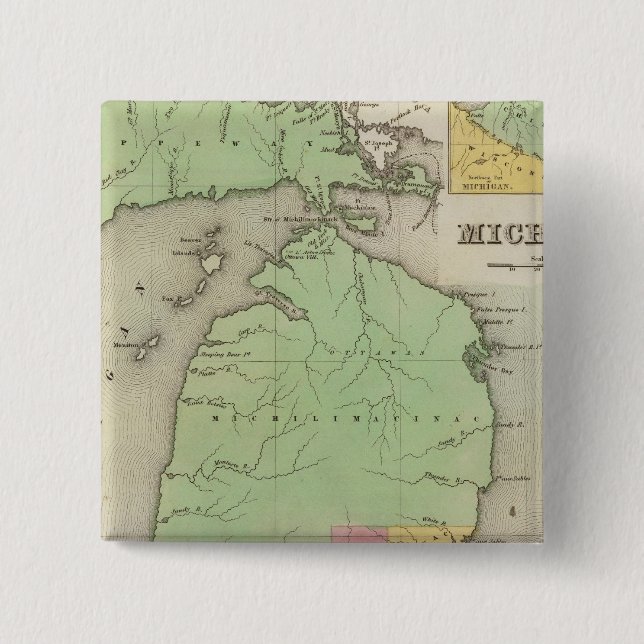 Michigan 4 15 cm square badge (Front)