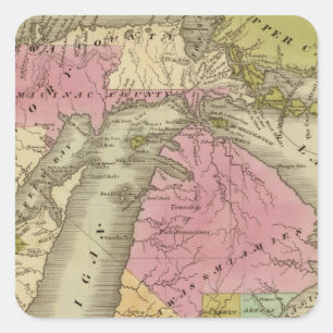 Michigan 5 square sticker