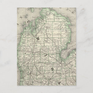 Michigan 8 postcard