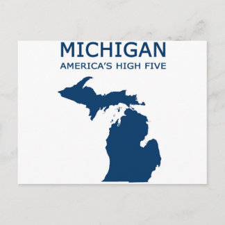 Michigan. America's High Five Postcard