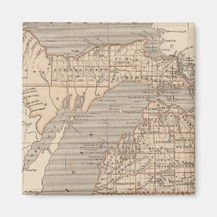 Michigan Atlas Map Magnet