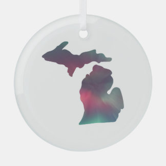 Michigan Aurora Christmas Glass Tree Decoration