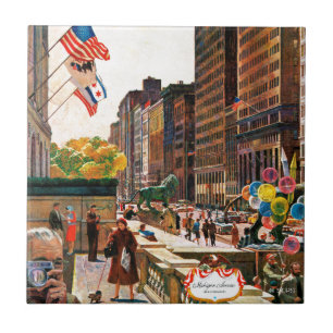 Michigan Avenue, Chicago by John Falter Tile