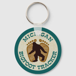 Michigan Bigfoot Tracker Key Ring