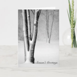 Michigan Blizzard Snow Covered Tree Greeting Card