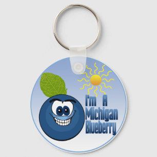 Michigan Blueberry Key Ring