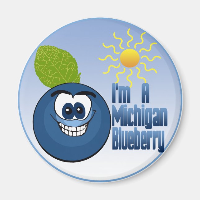 Michigan Blueberry Magnet (Front)