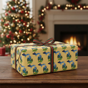 Michigan Campground Adventure Wrapping Paper