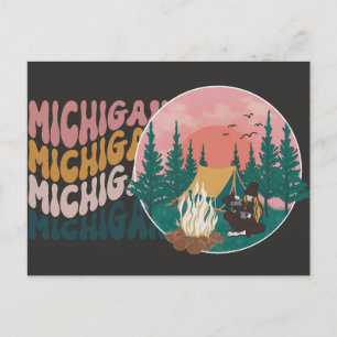 Michigan Camping Adventure Postcard