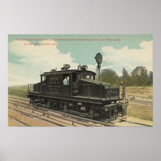 Michigan Central Electric Motor Engine Poster (Front)