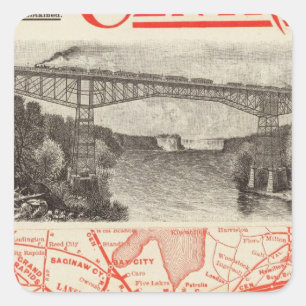 Michigan Central Railroad Square Sticker