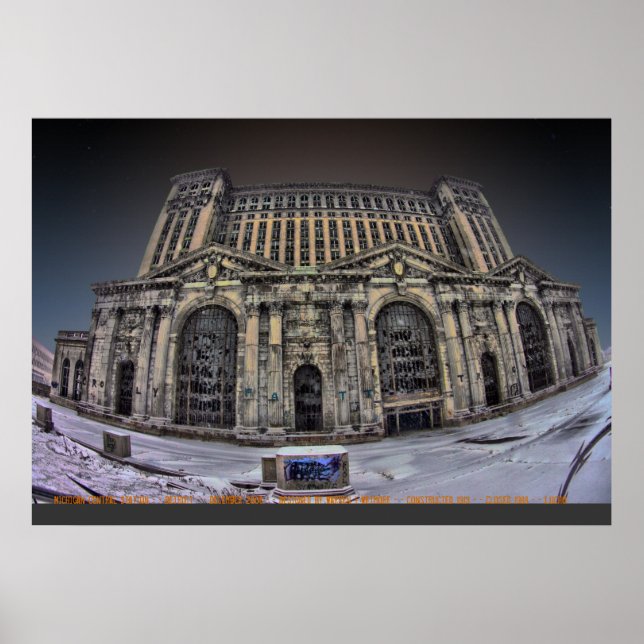 Michigan Central Station, Detroit, December 2008 Poster (Front)