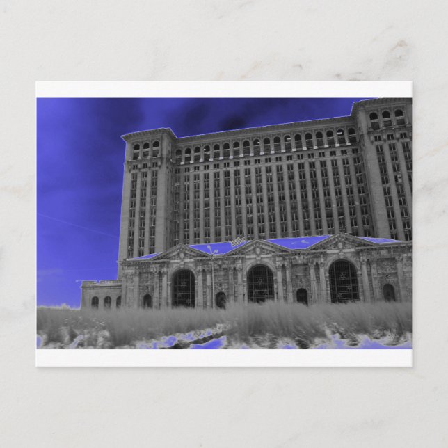 Michigan Central Station, Detroit Postcard (Front)
