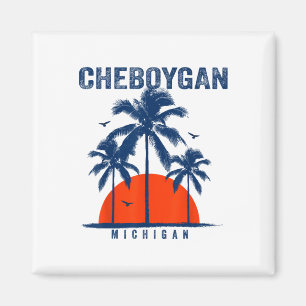 Michigan Cheboygan Ocean Surfing Surfboarding Magnet
