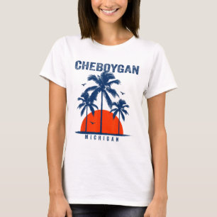 Michigan Cheboygan Ocean Surfing Surfboarding T-Shirt