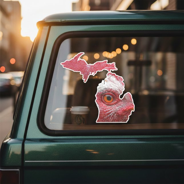 Michigan Chicken Sticker (Michigan pride with a rustic, farm-fresh edge.)