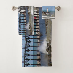 Michigan City East Pierhead & Bkw Lights towel set