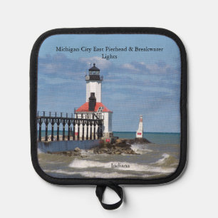 Michigan City East Pierhead & Breakwater Light Pot Holder