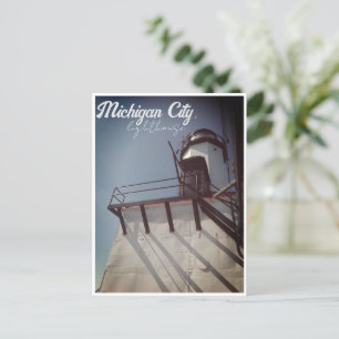 Michigan City IN lighthouse  Postcard
