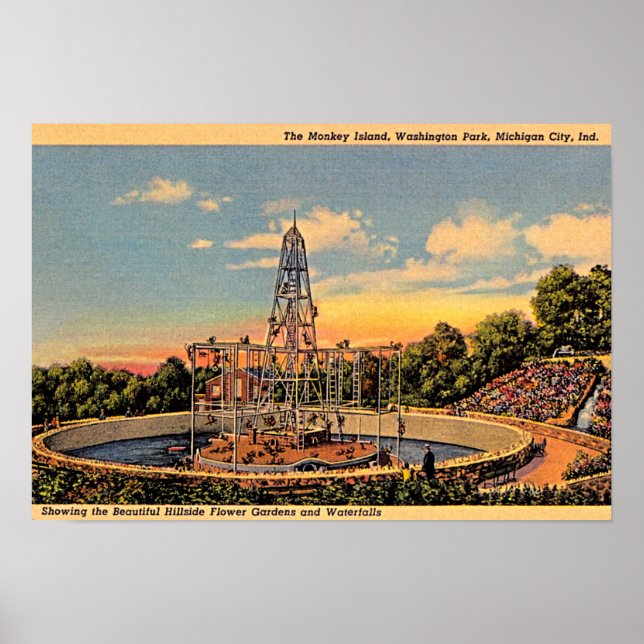 Michigan City, Indiana Washington Park Zoo Poster (Front)