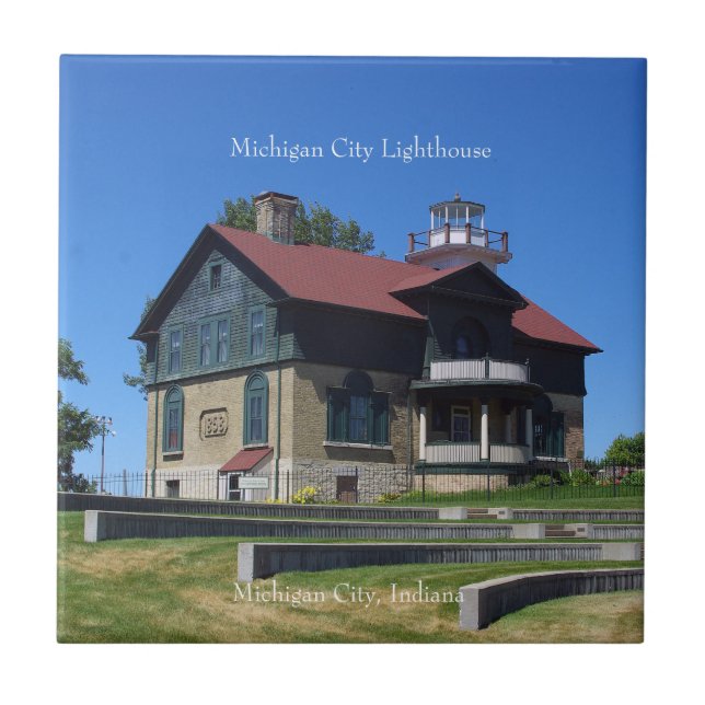 Michigan City Lighthouse tile (Front)