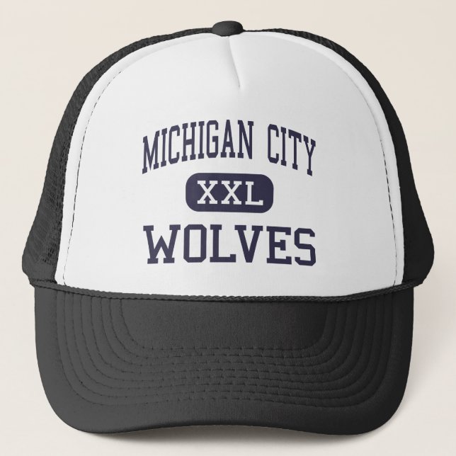 Michigan City - Wolves - High - Michigan City Trucker Hat (Front)