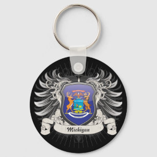 Michigan Crest Key Ring