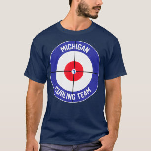 Michigan Curling Team Sweep Rock MI State T-Shirt