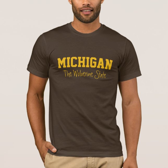 MICHIGAN custom text clothing T-Shirt (Front)