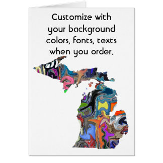 Michigan Customise colourful card how you like
