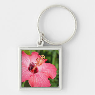 Michigan, Dearborn. Detail Of Pink Hibiscus Key Ring