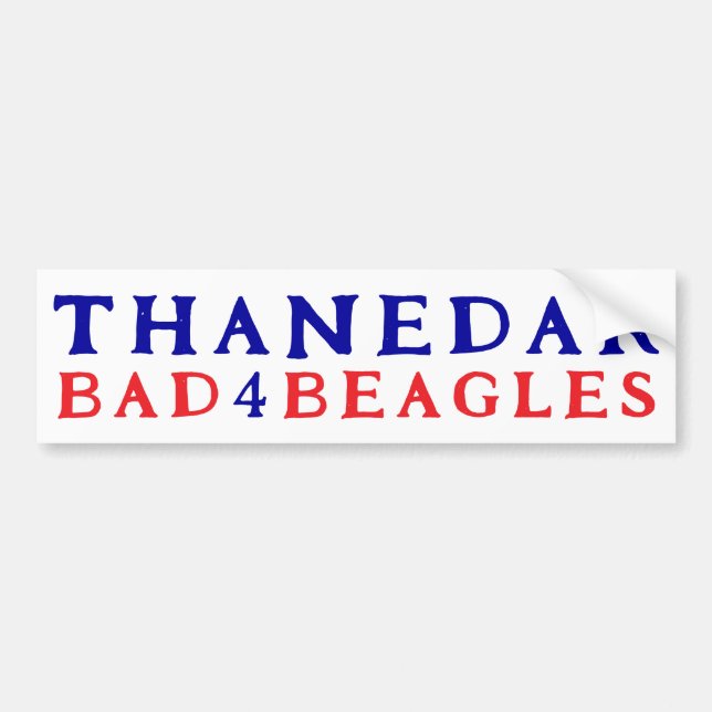 Michigan Dem Bad 4 Beagles starving dogs Thanedar Bumper Sticker (Front)