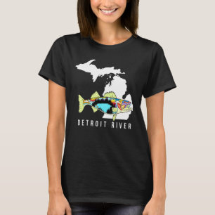 Michigan Detroit River Walleye Fishing Freshwater  T-Shirt