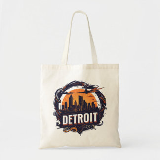 MICHIGAN DETROIT Skyline Custom Wedding favour Tote Bag