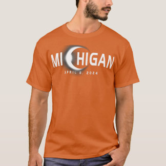 Michigan Eclipse Souvenir April 8th 2024  T-Shirt