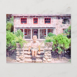 Michigan Eden Springs Stone House Postcard