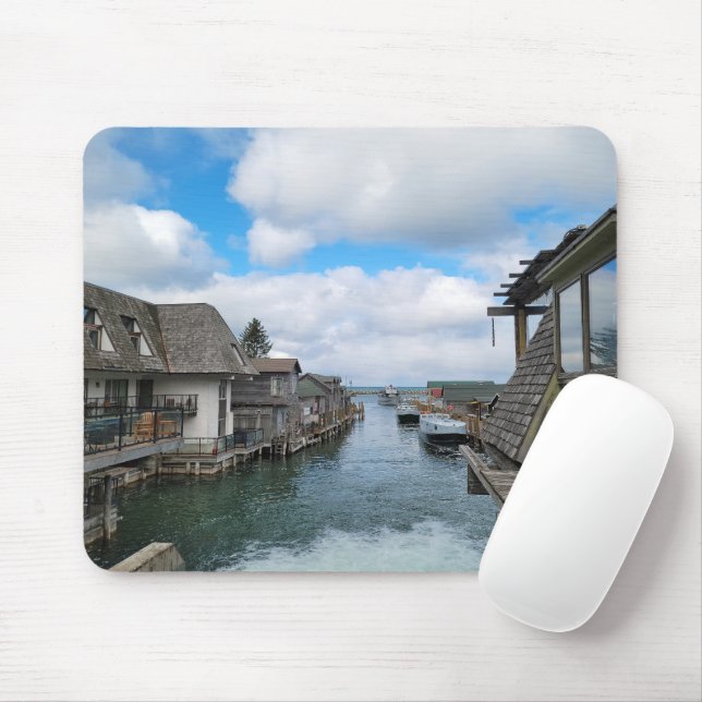 Michigan Fish Town in Leland  Mouse Pad (With Mouse)
