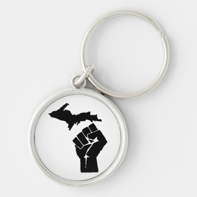 Michigan Fist Key Ring (Front)