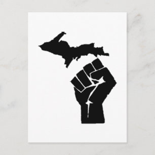 Michigan Fist Postcard