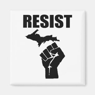 Michigan Fist RESIST Magnet
