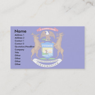 Michigan Flag Business Card