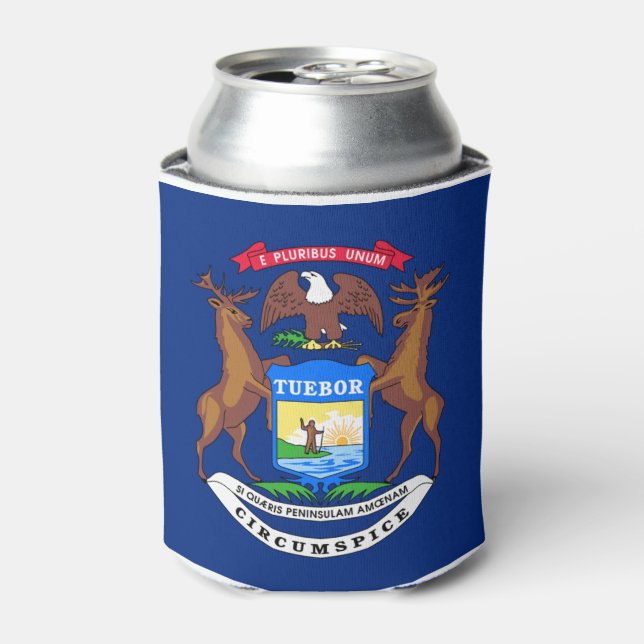 MICHIGAN FLAG CAN COOLER (Can Front)
