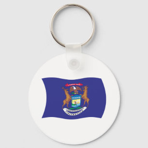 Michigan Flag Keychain